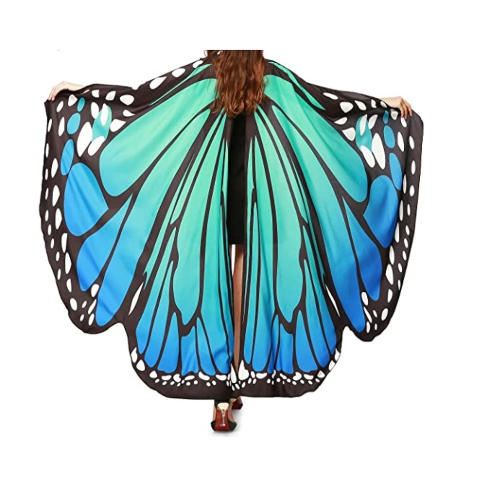 Butterfly Wings Butterfly Shawl Fairy Ladies Cape Nymph Pixie Costume Accessory
